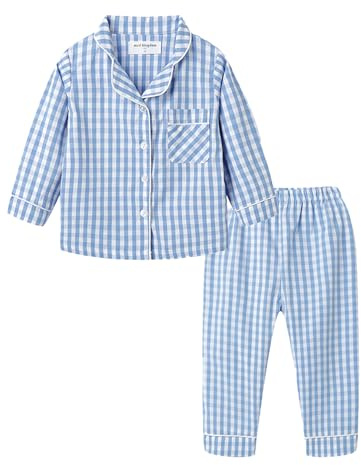 Mud Kingdom Kids Pajama Set Long Sleeve Homewear Button Down Sleepwear