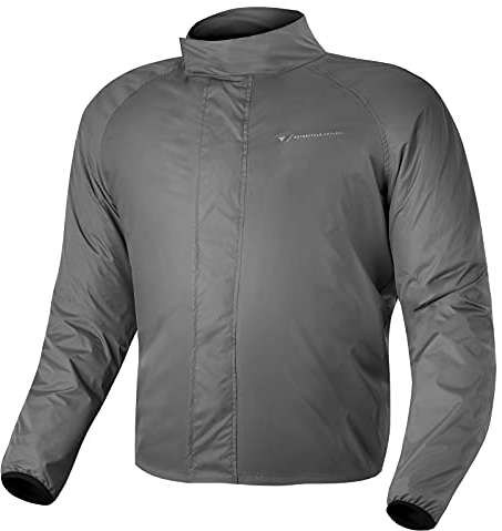 SHIMA RAINSHELL Herren Regenajacke | Wasserdichte Jacke | Regenbekleidung Wasserdicht mit Tragetasche (Grau, S)