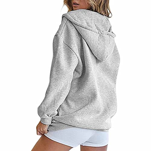 Sweat à capuche pour femme avec fermeture éclair pour l'extérieur, fitness, entraînement, jogging, style sport, veste sweat à capuche pour femme