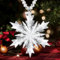 2024 jährliche Weihnachtsschmuck Kristall, Kristallornamente für Weihnachtsbaum hängende Schneeflocken, 2024