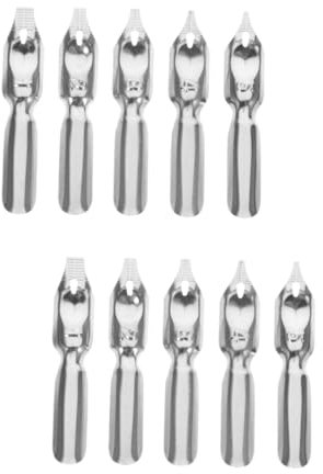 Lurrose 2 Sätze Abgeschrägte Stahlfeder Dip-stift Ersatz Für Stiftspitzen Federkiel Süße Stifte Kalligrafie-federn Federn Für Füllfederhalter Füllfederhalterspitzen Silver 5 Stück * 2