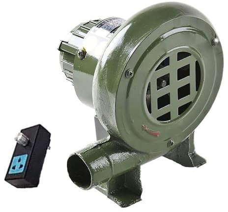 JOUFNING Barbecue BBQ Puissant Mini Bruit Bas Ventilateur À Air, Souffleur De Forge Électrique 220V, Souffleur De Barbecue Centrifuge, Allume-feu De Gril Portable, Souffleur d'air pour Barbecue(370W)