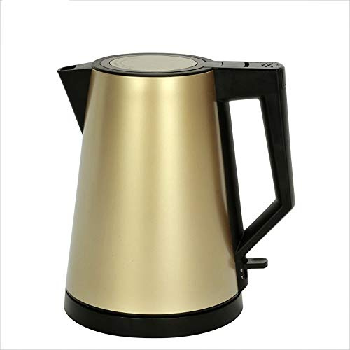 Electric Kettle Cordless Tea Kettle,Fast Boil,Auto Shut Off and Boil Dry Protection Tech Power Off Large Capacity 1000W Anti-scalding Insulation Integrated Stainless Steel 1.2L (color : Gold) lofty