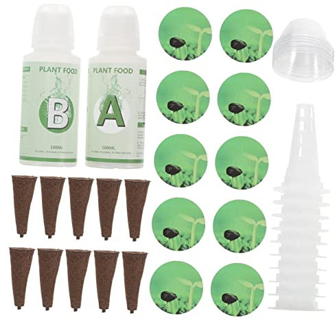 HAKIDZEL 1set Vasi per Piante con Coperchi Kit di Accessori per Giardinaggio Idroponico con Vasi di Coltivazione e Etichette per Piante per Orticoltura Senza Terreno e Fai da Te