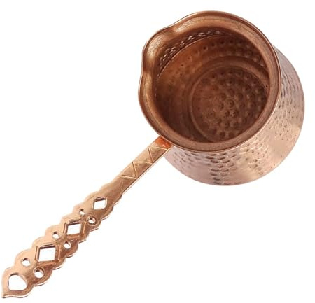CONGARTENO Cafetière Turque Rétro Cuivré Multi Résistante Chaleur Adaptée Plaques Induction pour Préparer Café et Boissons Chaudes