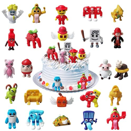 Steal a Brainrot Figures, 24pcs 3D Brainrot Figurine Personnages, Jeu de Figurines de Collection de Steal a Brainrot, Italy Brainrot Figuren Set, Brainrot Jouets, pour Collection Décoration Fans
