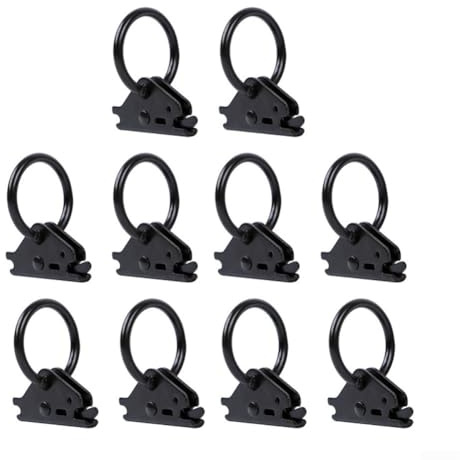 10 Stück E Track Fitting Anker O-For Ring Fastener Verzinkter Stahl Federschloss Cargo Control Hardware für Anhänger LKW Flachbett Van Tie Down für Ring Heavy
