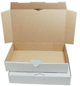 MyPack 200x Maxibriefkartons Versandkartons Faltschachtel Faltkarton Maxibrief Karton 240 x 160 x 45, Weiß, MB-3