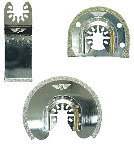 3 x TopsTools FAKD3B Fast Fit Diamant-Fugenklingen kompatibel mit Dewalt Stanley Black und Decker Bosch Fein (nicht StarLock) Makita Milwaukee Parkside Ryobi Worx Workzone Multitool-Zubehör