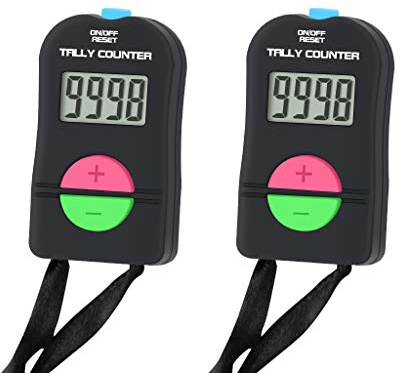 SENLINDALU Pack of 2 Pieces, Digital Hand Tally Counter Small Golf Sports Counter, Electronic Add/Subtract Manual Clicker