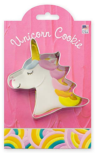 Ann Clark Unicorn Cookie Cutter 4 with Recipe Card, Made in USA