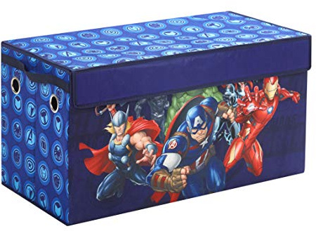 Marvel Avengers Collapsible Children’s Toy Storage Trunk, Durable with Lid, 30” L x 16” W x 14.5” H