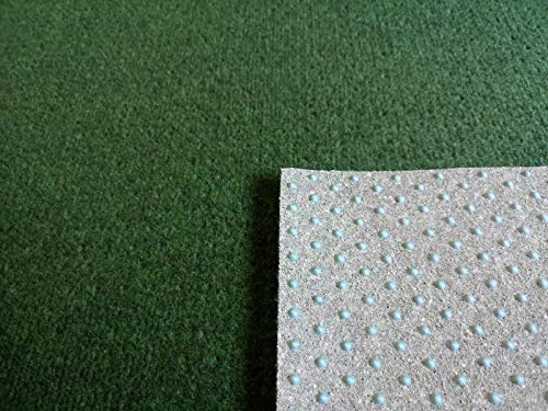 Rasenteppich Kunstrasen Standard grün Velours Weich Meterware, verschiedene Größen, mit Drainage-Noppen, wasserdurchlässig (100x200 cm)