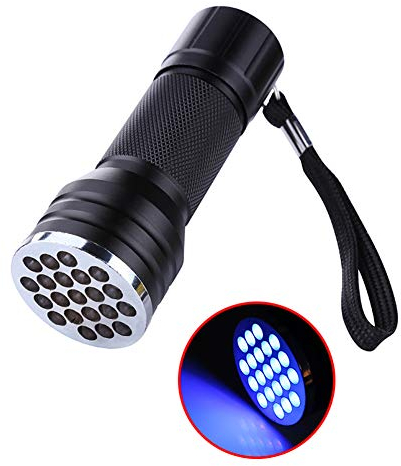 HshDUti UVs Torch, UVs Light, 21 LED 395nm Ultraviolets Flashlight, Blacklight Detector for Pet Urine, Stain, Bed Bugss on Carpet or Floor, Fake Banknote and More Black