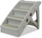Froadp 49x38x61cm Klappbare Treppen für Hunde aus Kunststoff Faltbare Hundetreppe mit 4 Stufen & Filz Matte rutschfeste Katzentreppe Bett Balkon Sofa Tragebare Haustiertreppe für Hund Katzen (Grau)
