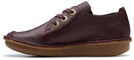 Clarks Damen Funny Dream Sneaker, Weinfarben Leder, 56 EU