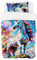 Violetpos Einhorn Schmetterling Bettwäsche 135x200 cm Microfaser mit Reißverschluss 2 teilig Set mit 1 Bettbezug und 1 Kissenbezug 80x80 cm für Einzelbett