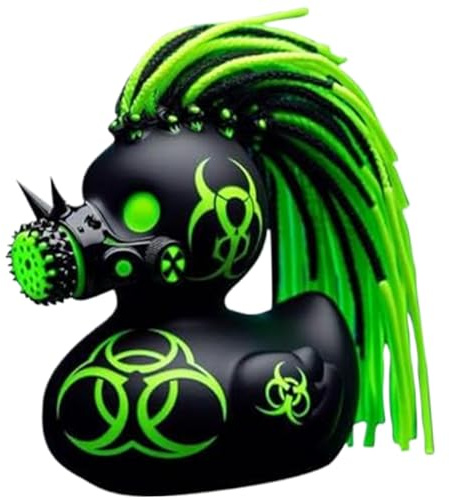 SHITOOMFE Paperella Danzante, Paperelle di Gomma, Anatre di Plastica Nere Uniche, Bagno 4, 7x4, 7x4, Giocattoli da Bagno per Bambini da Collezione, Regali Creativi per La Scrivania