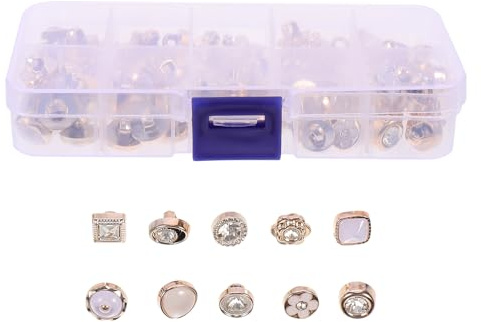 Hemobllo Bottoni di Perla Fai da Te per Vestiti Set da 100 Pezzi Pulsanti da Cucire per Camicie da Donna Accessori Decorativi Resistenti per Progetti di Cucito e Artigianato