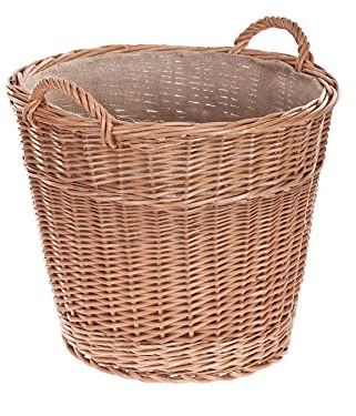 e-wicker24 Alles aus Weide Cesta Portalegna da Interno in Vimini Porta Legna da Interni Fatto a Mano Cesta in Vimini per Legno Cestino per tronchi Ceste per Legna da Interno