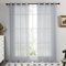 Deconovo 2er Set Gardinen Transparent Ösenvorhang Voile Vorhang 138x140 cm Grau