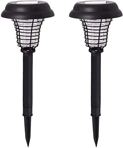 EONYUANGUO Solar Mosquito Bug Zapper, 2 Pack Solar Insect Killer UV Lamp with 2 Mode Waterproof for Garden,Patio,Lawn