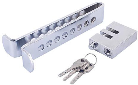 Blocco del volante Blocco auto Pedali Allarme Acciaio inossidabile automatico Antifurto 8 fori Blocco frizione Protezione del veicolo Sicurezza Blocco pedale del freno per auto Forniture