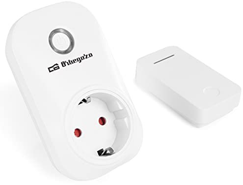 Orbegozo ENM 2000 - Enchufe con Mando a Distancia, 150 Metros de Alcance, Potencia máx. 3680 W, luz LED indicadora, protección contra sobrecarga, sobrecalentamiento y cortocicuitos
