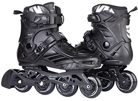 Patines en línea, patines en línea de alto rendimiento para exteriores, para mujeres, hombres y adultos (EE. UU. 9/mujeres 10, negro)