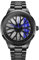 DriftElement Motorsport Felgenuhr Herren - Sportwagen Männer Armbanduhr im 3D Design der Sternspeichen M8 Felge aus Edelstahl - Custom Designer Uhr mit Mineralglas (Blau)