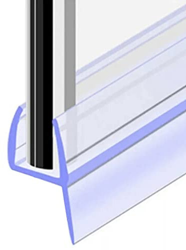 H Shape Bath Shower Screen Seal Strip Soft Rubber Shower Door Seal Strip 2 Metres Long Shower Seals Fits 6-10mm Glass for Curved and Vertical Screens or Doors (H-10MM)
