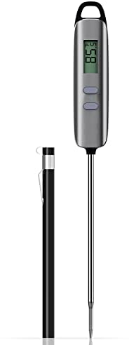 ANSTA Thermomètre de cuisine, thermomètre de viande 120 mm, thermomètre de cuisson numérique de lecture en temps réel, thermomètre électronique numérique alimentaire avec tête rotative