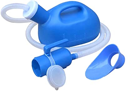 2000ml Urine Bottles for Men & Women, Portable Pee Bottle Leakproof Wee Bottle with Tube Toilet Urinals for Car Camping(Blue,Size:1.6m Women)