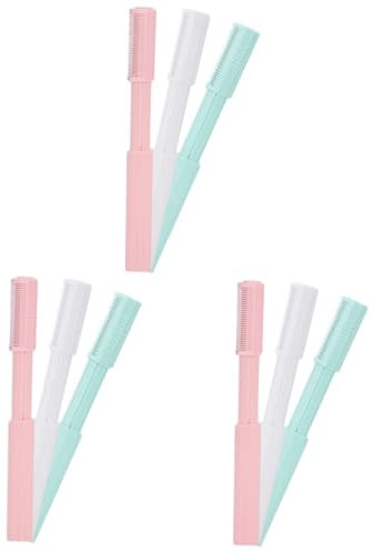 minkissy 9stücke Edelstahl Augenbrauen Rasierer Mit Kamm Präzise Haarschneider Für Effektives Augenbrauen Styling Für Zuhause Und Profis Verschiedene Farben