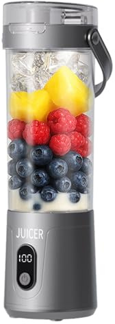 Kustimantu Presse-agrumes électriques | Presse-agrumes électrique pour fruits et légumes | Mixeur portable avec écran numérique pour faire des jus de citron orange, des smoothies, des voyages et du
