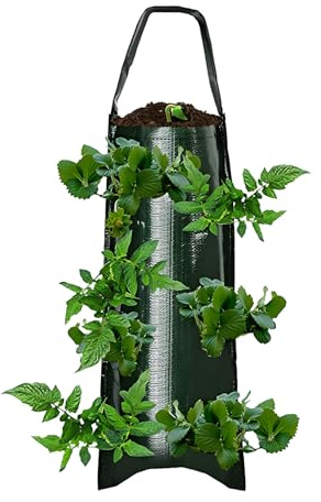 Renchey Bolsas De Cultivo para Fresas,Bolsas De Cultivo Colgantes De Jardín - Accesorio para Plantar Frutas Hortalizas Flores En Exterior Patio Y Balcón