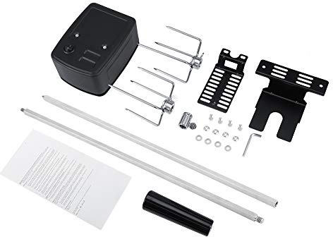 Universal Rotisserie Kit för BBQ |Spitstång i rostfritt stål med elmotor |Rotisserie Kit för kyckling/kalkon/stekar |2 köttgafflar och balanssats ingår