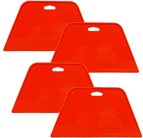 CARTINTS Wallpaper Smoothing Tools Plastic Hard Scraper for Adhesive Wallpaper Contact Paper Application Installing Window Film Craft Vinyl and Painting 4 Pack