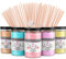 Misskandy, zucchero filato per macchina/lotto da (5 * 300g) / aromi: Fragola- rosa vaniglia- chewin gum- caramello-ananas+ 50 bastoncini