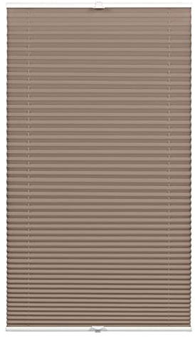 GARDINIA Plissee Concept Tageslicht, Blickdicht, Faltrollo, Lichtdurchlässig, Verstellbar, Einfach in der Breite kürzbar, Taupe, 80 x 210 cm