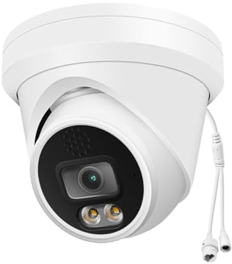 Real HD 6MP Add-On Full Color Night Vision Dome IP Camera for IP NVR Systems, with Visiable White Lights, 105° Viewing Angle, Outdoor, Compatible with Ⲏіk NVR, NDAA Compliant