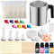 SAMISO Kerzen Selber Machen Set,Kerzenherstellung Kit,Kerzenherstellung Topf,8 Kerzenfarbe,1.2L Schmelztopf und Kerzendochte für Kerzen 4 Längen Kerzenherstellungssets & Zubehör