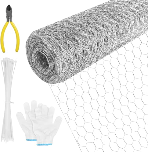 LPAMABA Malla Conejera Hexagonal Mallas Para Gallinero Galvanizada Malla de alambre para conejos Alambre (40cm*5m)