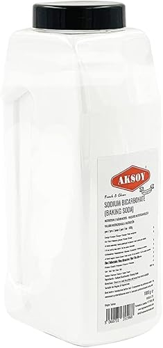 Aksoy Baking Soda 1KG | Pure Sodium Bicarbonate Powder with Highest Purity, Food Grade, Multi-Purpose Use for Cooking, Baking, Cleaning, Odor Removal, and More...