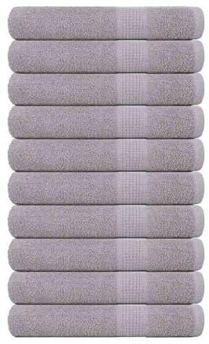 Genérico Toallas de Sauna 10 uds 100% algodón Gris 80x200 cm 360 gsm,Toallas-136841