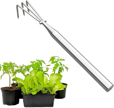 Rastrelli per Prati | Manico Lungo Antiruggine Attrezzi Da Giardinaggio - Rastrello a Mano Robusto per Giardinaggio,Per Scavare Livellare Arieggiare Terreno Prato Aiuole