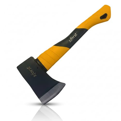 Xforst Beil 36 cm Glasfaserstiel & Rutschfester Griff – Kompaktes Beil für Garten, Holz & Outdoor, Handbeil, Spaltaxt, Spaltbeil. Modell X-ui600