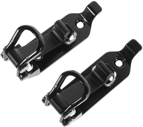 Hohopeti Support de Fixation Métallique pour Galerie de Toit Voiture, Pince de Serrage Robuste, Lot de 2 Porte-Pelle Noir, Accessoires Auto pour Montage Rapide et Sécurisé sur Barres