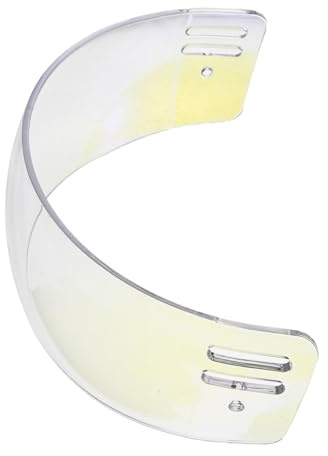 Cabilock Visera Antivaho Curva Transparente para Casco de Hockey sobre Hielo, Protección Óptica Antirayaduras Tornillos y Espaciadores, Media Pantalla Ventilada para Jugadores Junior