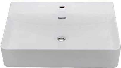 Grünblatt Aufsatz/Hänge-Waschbecken mit Lotus Effekt Nano-Beschichtung (60cm x 42cm x 13cm)